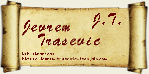 Jevrem Trašević vizit kartica